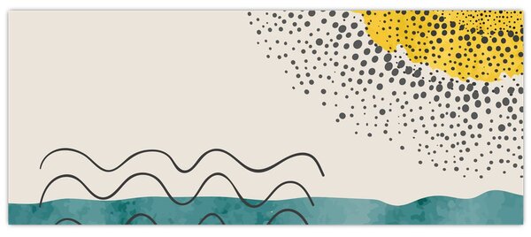 Slika - Apstraktna slika plaže N⁰1 (120x50 cm)