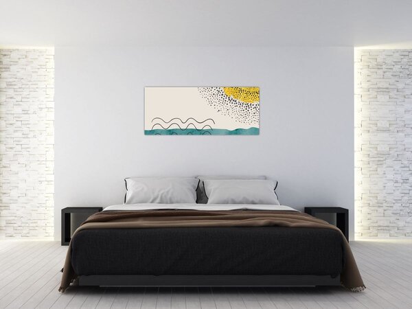 Slika - Apstraktna slika plaže N⁰1 (120x50 cm)