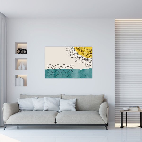 Slika - Apstraktna slika plaže N⁰1 (90x60 cm)