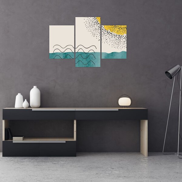 Slika - Apstraktna slika plaže N⁰1 (90x60 cm)