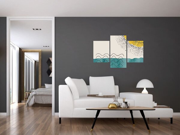 Slika - Apstraktna slika plaže N⁰1 (90x60 cm)