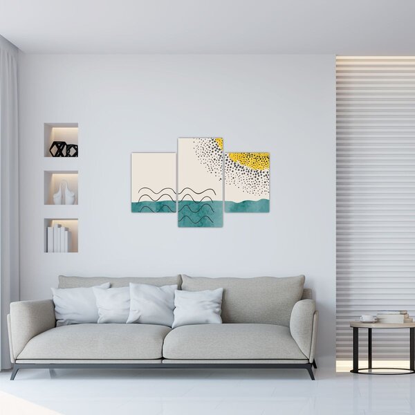Slika - Apstraktna slika plaže N⁰1 (90x60 cm)