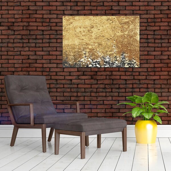 Slika - Zlatna struktura N⁰3 (90x60 cm)