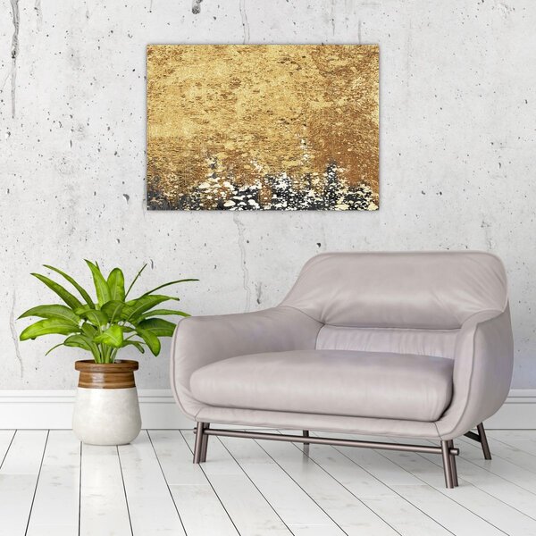 Slika - Zlatna struktura N⁰3 (70x50 cm)