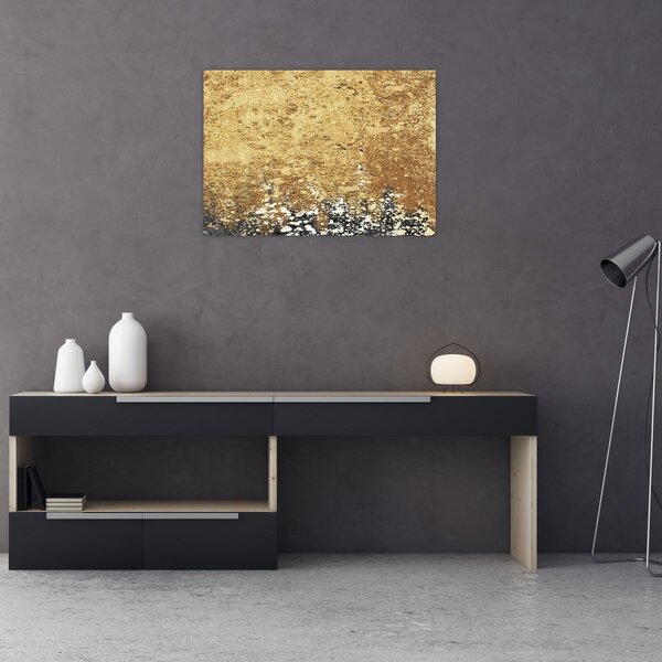 Slika - Zlatna struktura N⁰3 (70x50 cm)