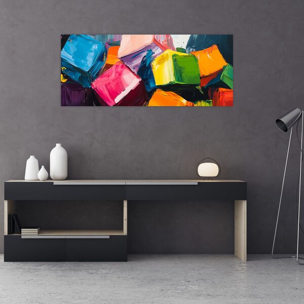 Slika - Šarene kocke (120x50 cm)