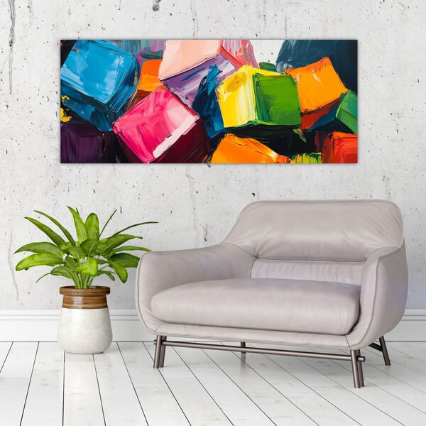 Slika - Šarene kocke (120x50 cm)