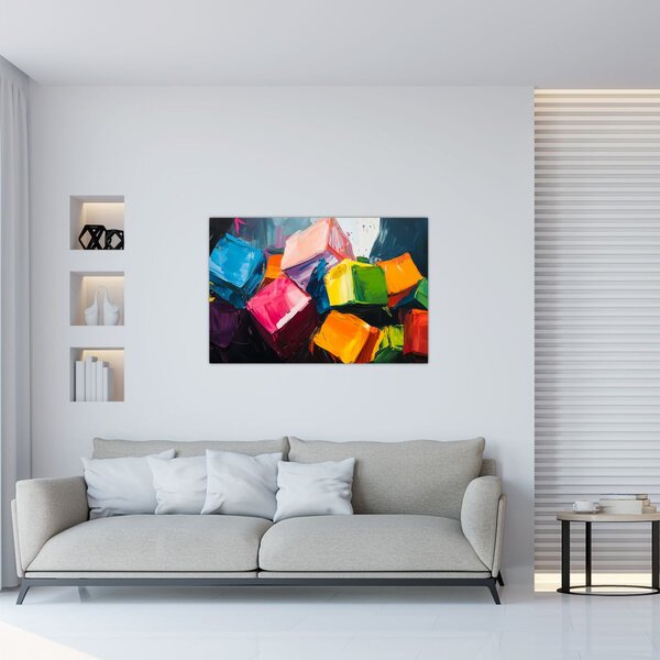 Slika - Šarene kocke (90x60 cm)