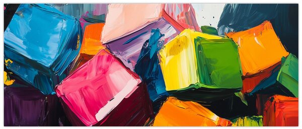Slika - Šarene kocke (120x50 cm)