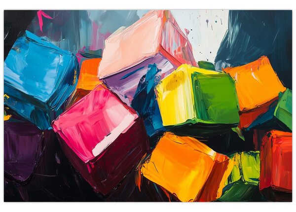 Slika - Šarene kocke (90x60 cm)