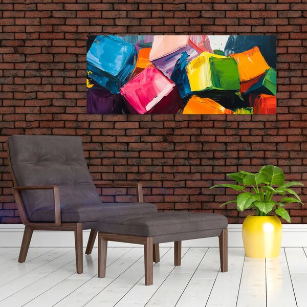 Slika - Šarene kocke (120x50 cm)