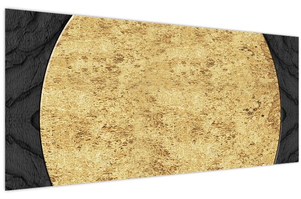 Slika - Zlatna struktura N⁰2 (120x50 cm)
