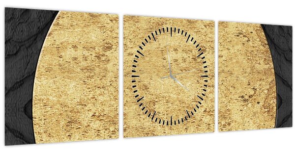 Slika - Zlatna struktura N⁰2 (sa satom) (90x30 cm)