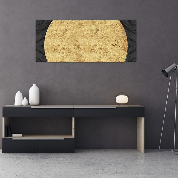 Slika - Zlatna struktura N⁰2 (120x50 cm)