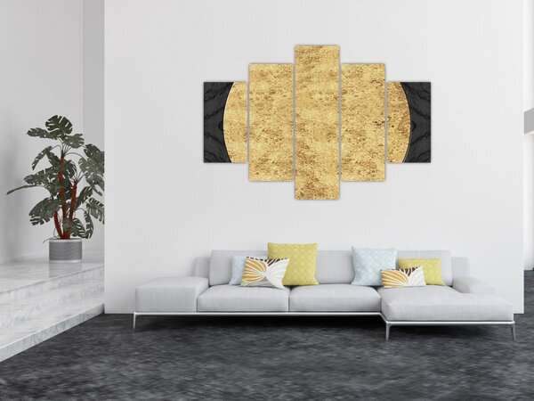 Slika - Zlatna struktura N⁰2 (150x105 cm)