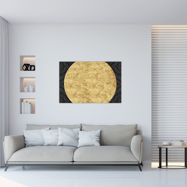 Slika - Zlatna struktura N⁰2 (90x60 cm)