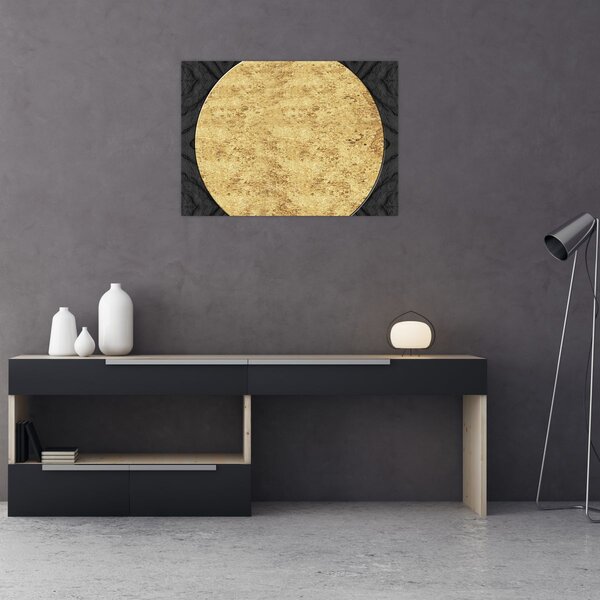 Slika - Zlatna struktura N⁰2 (70x50 cm)