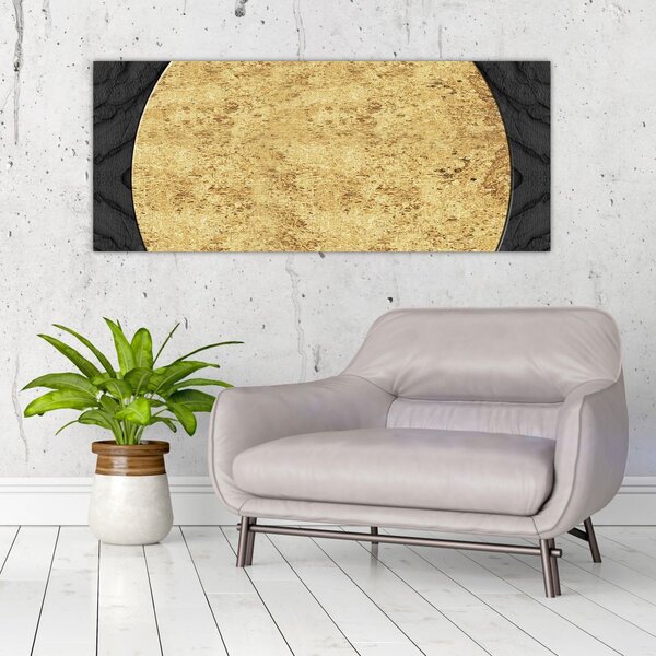 Slika - Zlatna struktura N⁰2 (120x50 cm)