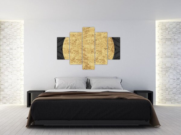 Slika - Zlatna struktura N⁰2 (150x105 cm)