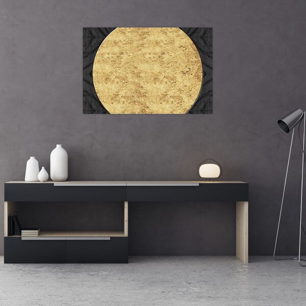 Slika - Zlatna struktura N⁰2 (90x60 cm)