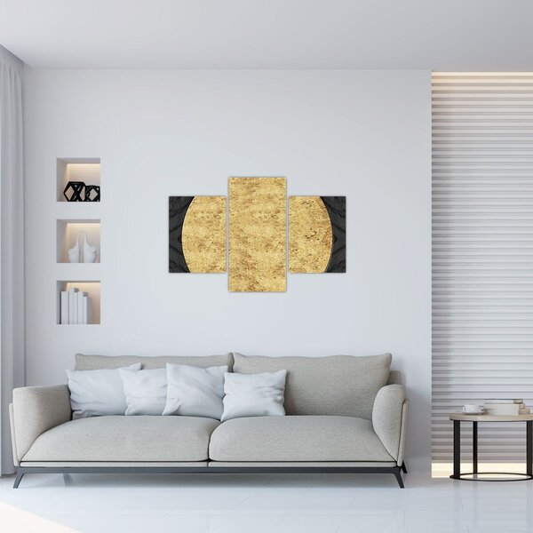 Slika - Zlatna struktura N⁰2 (90x60 cm)