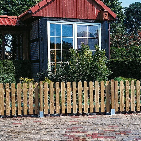 Drvena ograda za dvorište (180 x 85 cm, Ravni oblik)