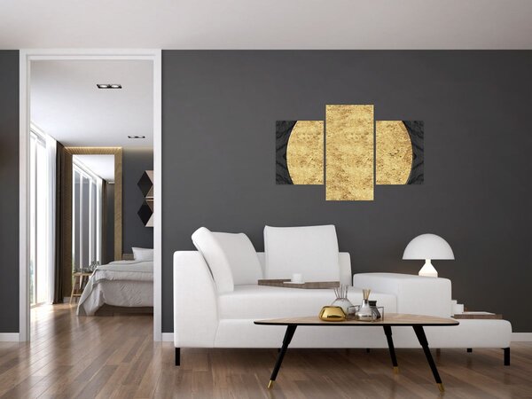 Slika - Zlatna struktura N⁰2 (90x60 cm)