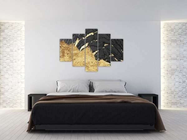 Slika - Zlatna struktura N⁰1 (150x105 cm)