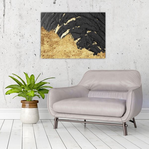 Slika - Zlatna struktura N⁰1 (70x50 cm)