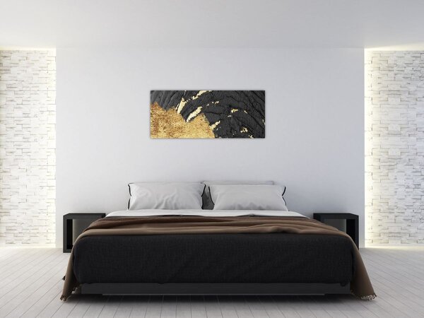 Slika - Zlatna struktura N⁰1 (120x50 cm)