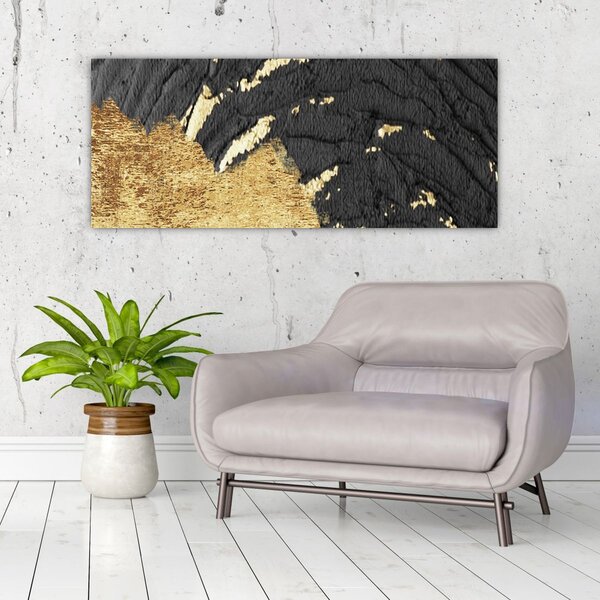 Slika - Zlatna struktura N⁰1 (120x50 cm)