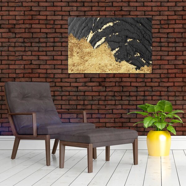 Slika - Zlatna struktura N⁰1 (90x60 cm)