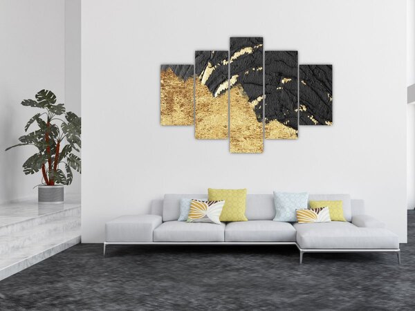 Slika - Zlatna struktura N⁰1 (150x105 cm)