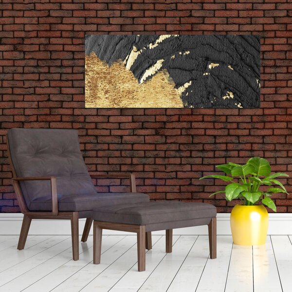 Slika - Zlatna struktura N⁰1 (120x50 cm)