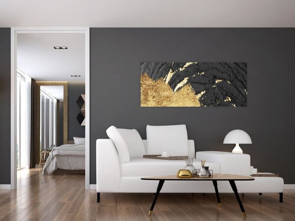 Slika - Zlatna struktura N⁰1 (120x50 cm)