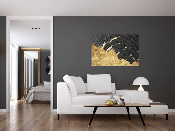 Slika - Zlatna struktura N⁰1 (90x60 cm)