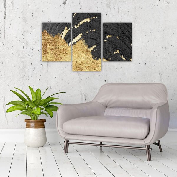 Slika - Zlatna struktura N⁰1 (90x60 cm)