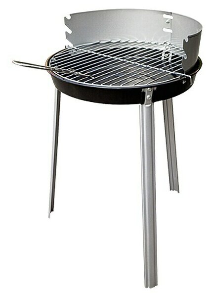 Grillstar Okrugli roštilj Denver (Crne-srebrne boje, Dimenzija rešetke za pečenje: Ø 34 cm)