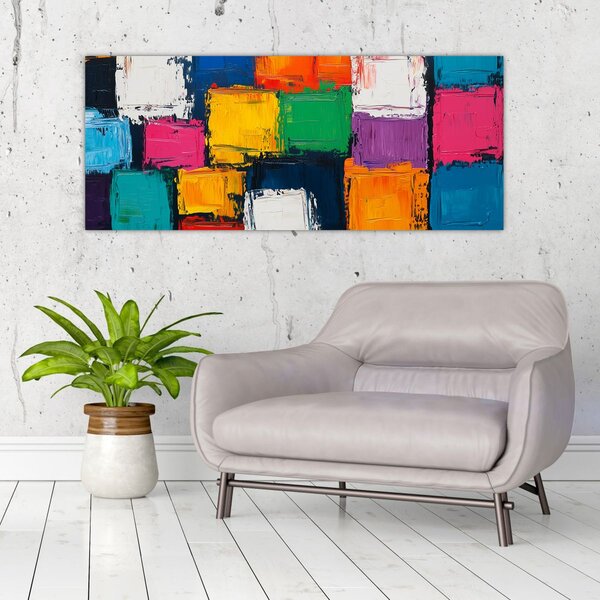 Slika - Slika šarenih kvadrata (120x50 cm)
