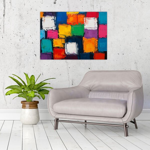 Slika - Slika šarenih kvadrata (70x50 cm)