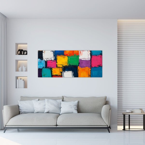 Slika - Slika šarenih kvadrata (120x50 cm)