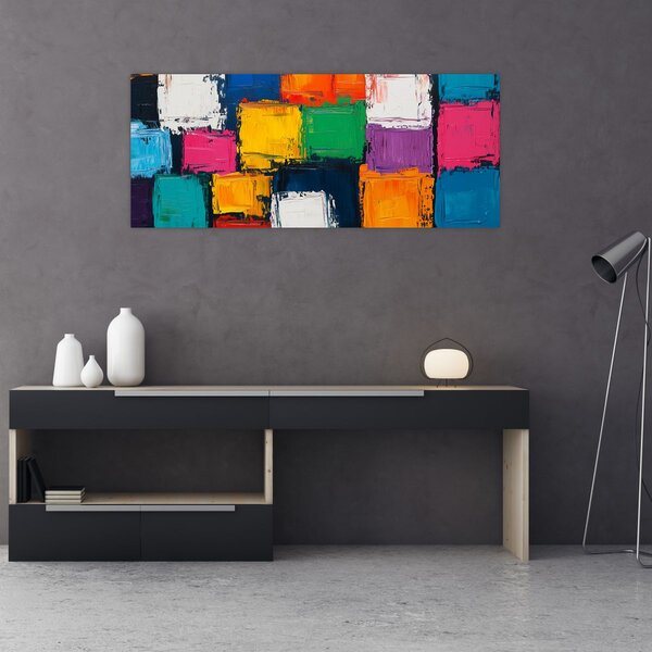 Slika - Slika šarenih kvadrata (120x50 cm)
