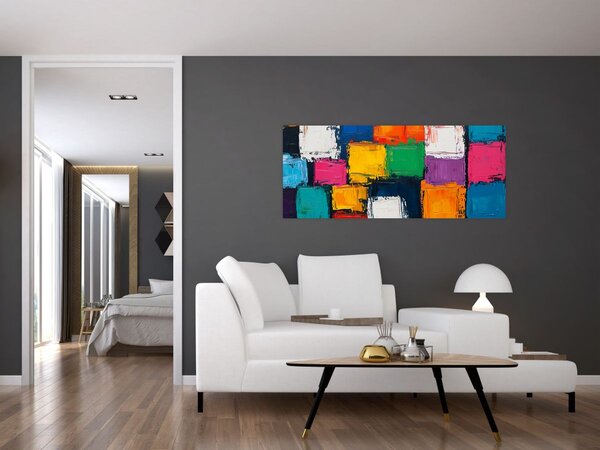 Slika - Slika šarenih kvadrata (120x50 cm)