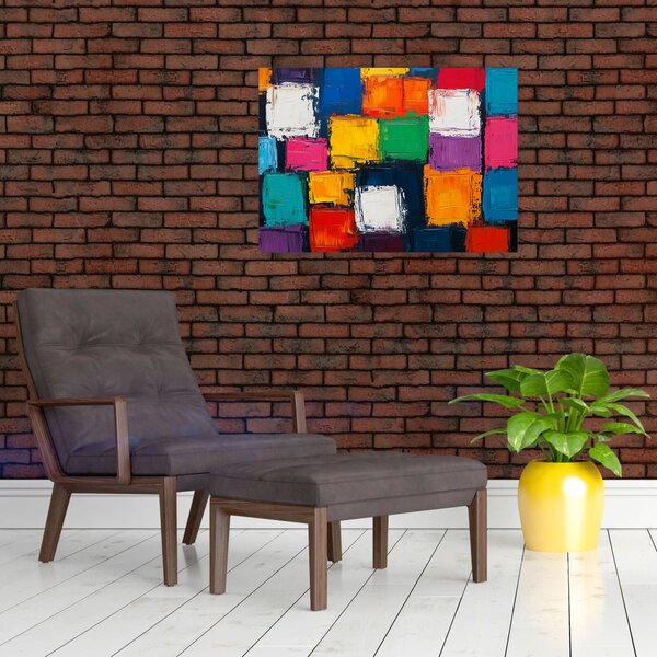 Slika - Slika šarenih kvadrata (70x50 cm)