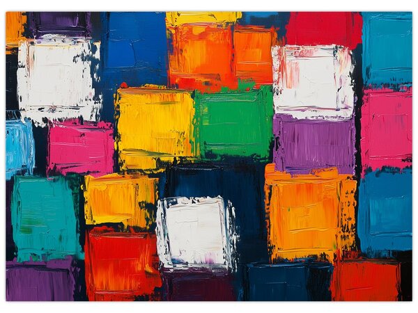 Slika - Slika šarenih kvadrata (70x50 cm)