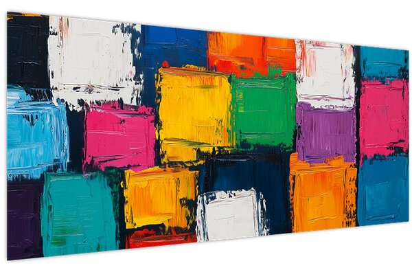 Slika - Slika šarenih kvadrata (120x50 cm)
