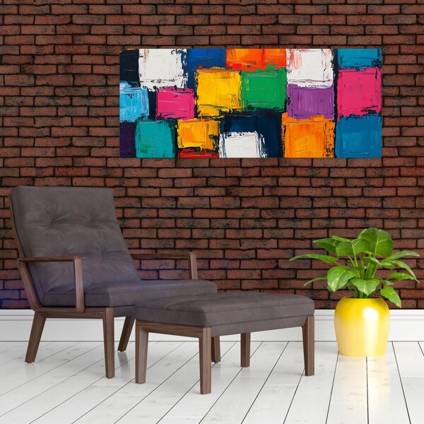 Slika - Slika šarenih kvadrata (120x50 cm)