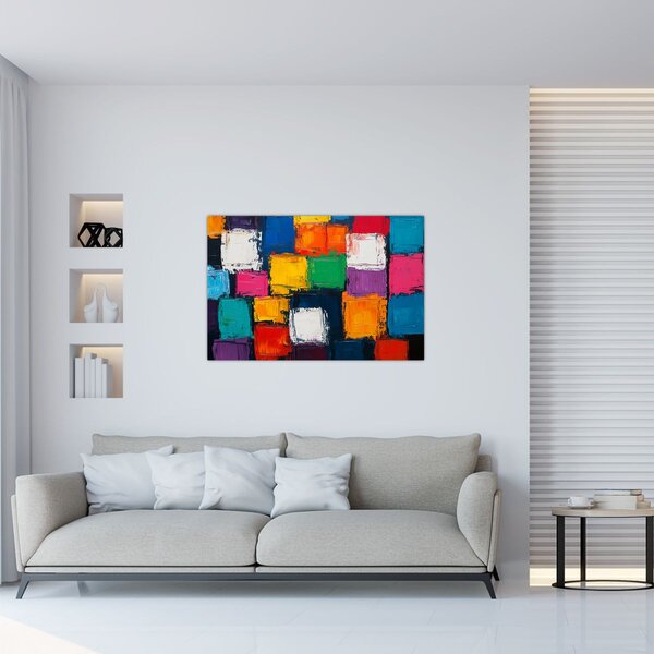 Slika - Slika šarenih kvadrata (90x60 cm)