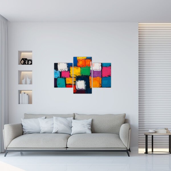 Slika - Slika šarenih kvadrata (90x60 cm)