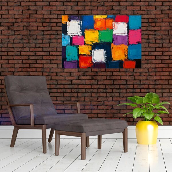 Slika - Slika šarenih kvadrata (90x60 cm)